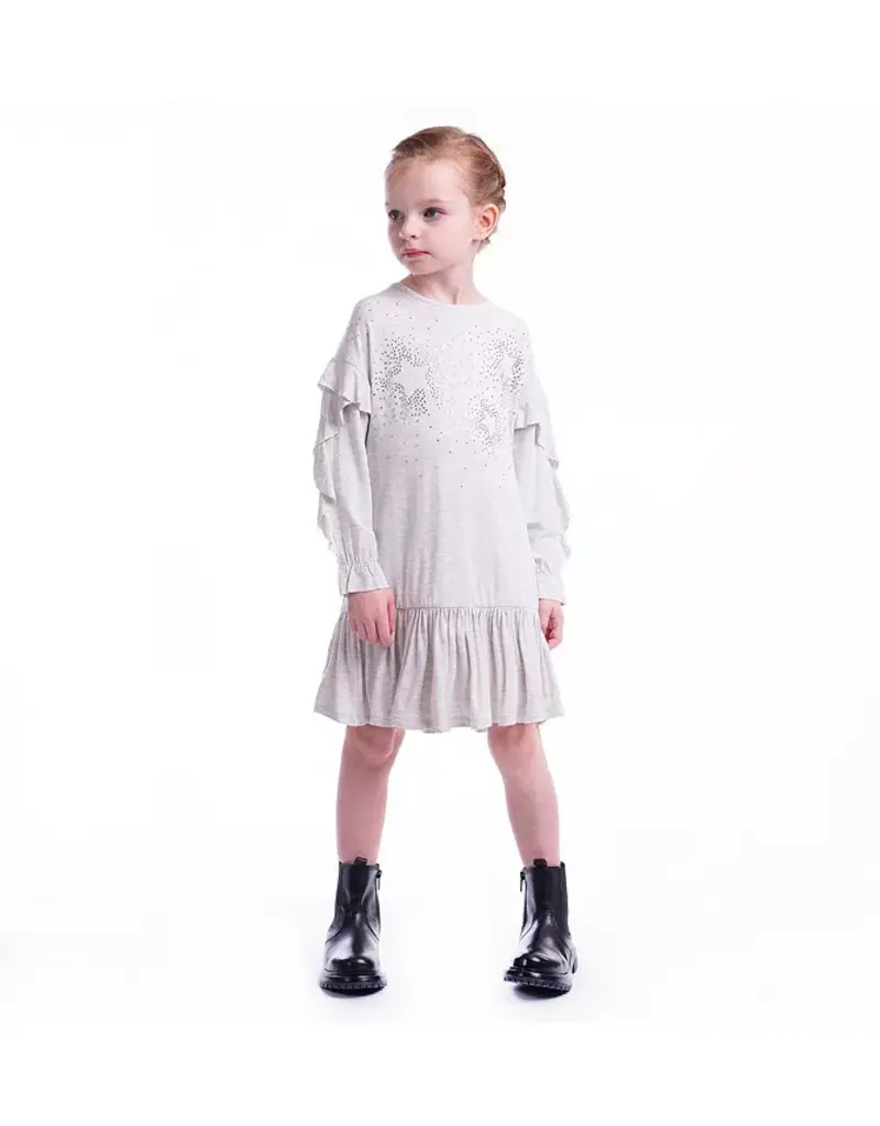 Metallic Jersey Dress Oatmeal