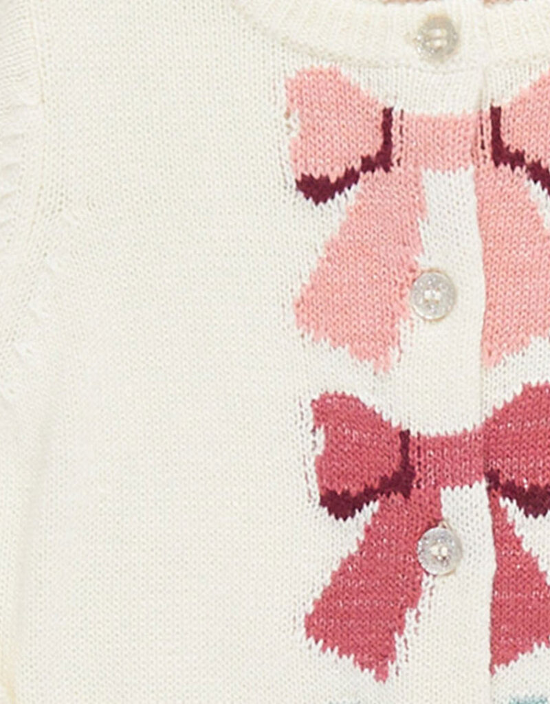 Pink Chicken Maude sweater cream bows