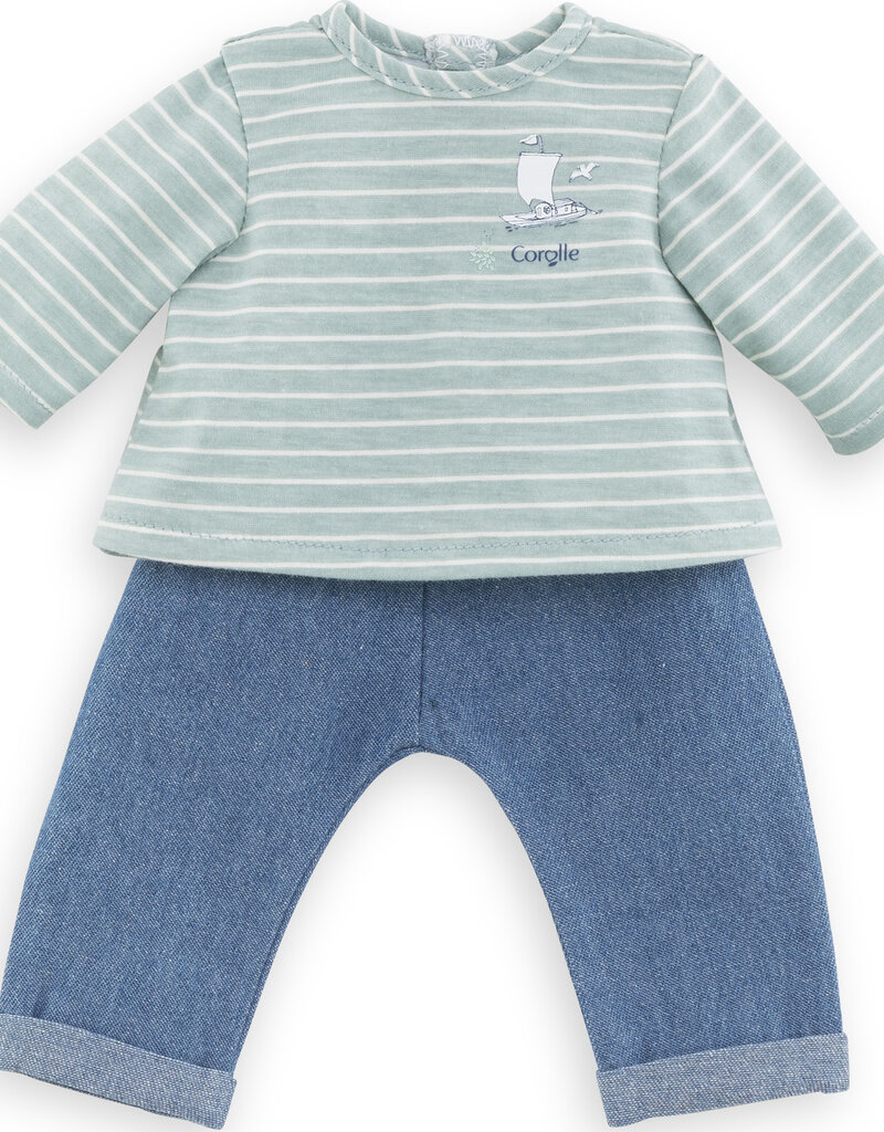 Corolle 14" PANTS and STRIPED T-SHIRT