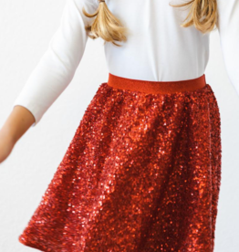Mila & Rose SALE Red Sequin Twirl Skirt