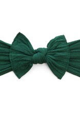 Baby Bling Bow Cable Knit Knot Bow Forest Green