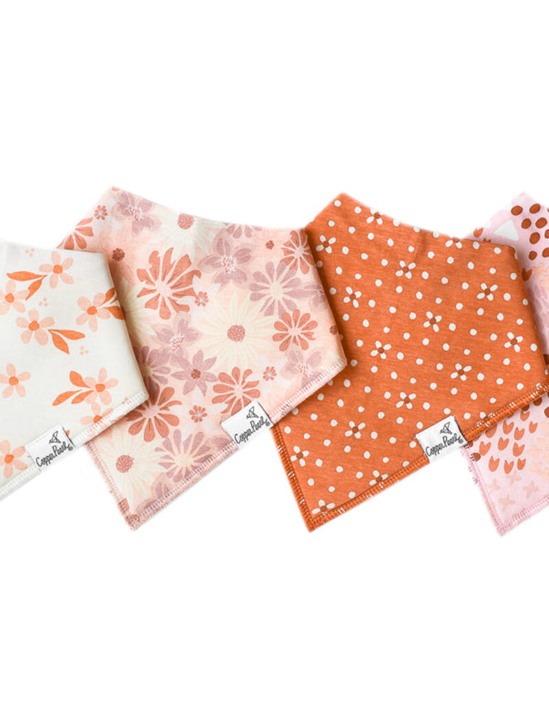 Copper Pearl Baby Bandana Bibs Set/4 Rue