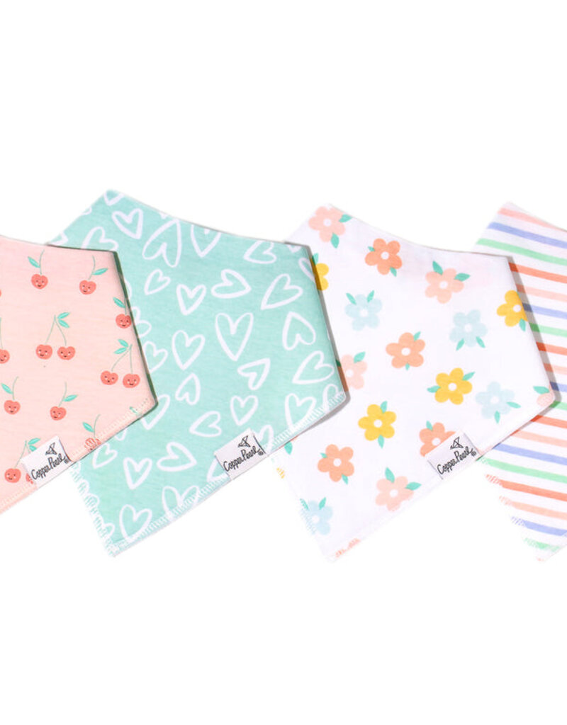 Copper Pearl Baby Bandana Bibs Set/4 Cheery