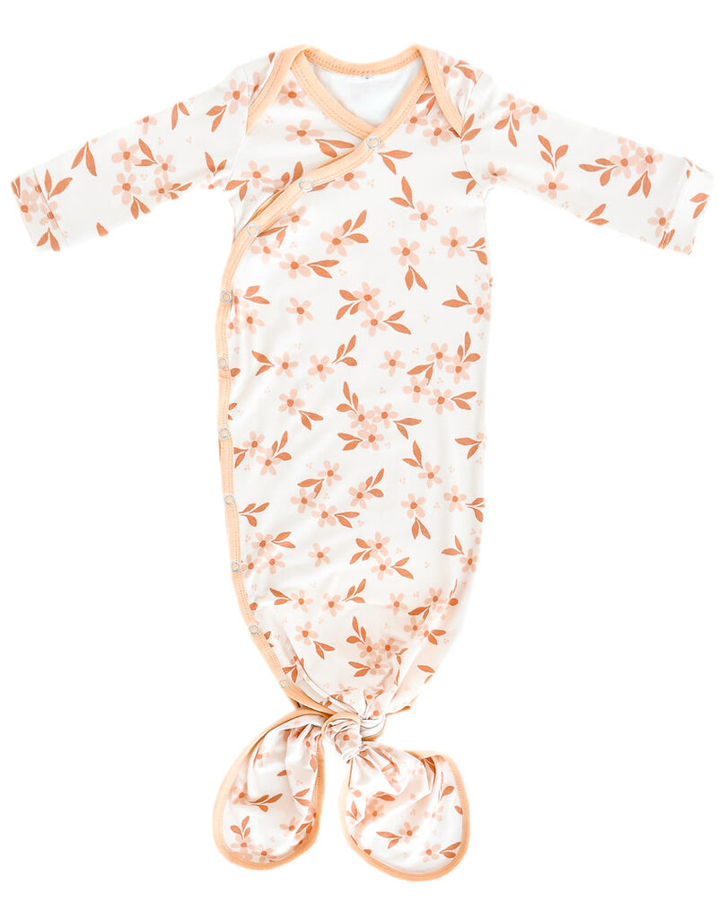 Copper Pearl Newborn Knotted Gown Rue