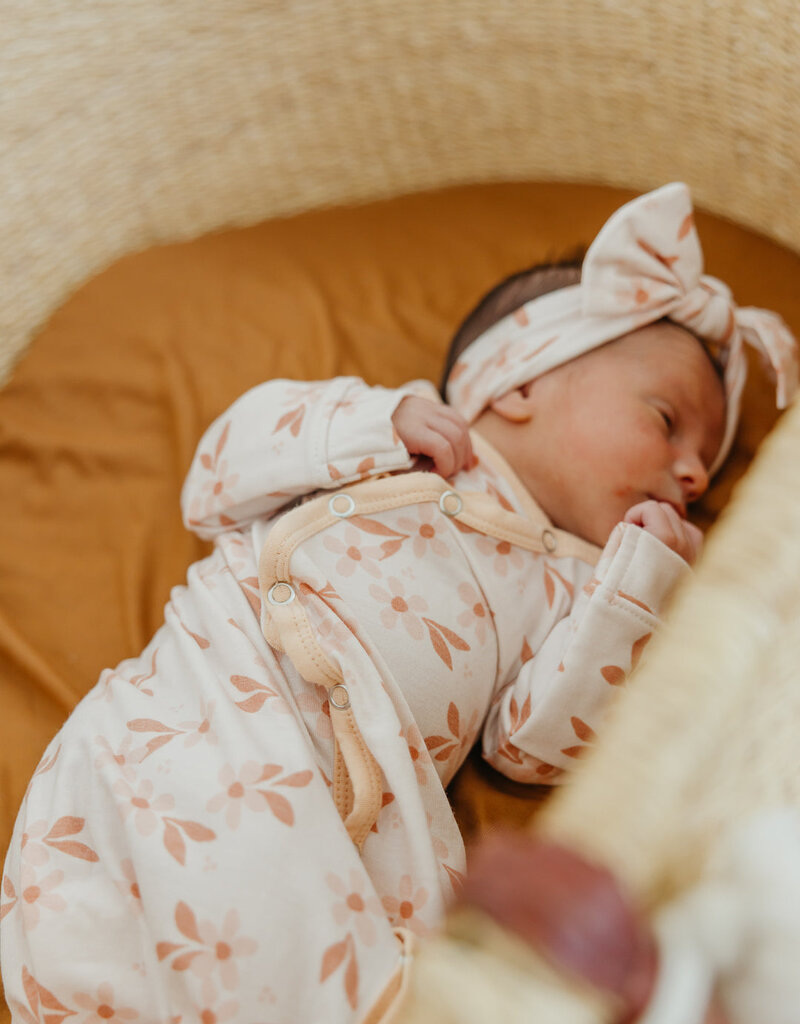 Copper Pearl Newborn Knotted Gown Rue