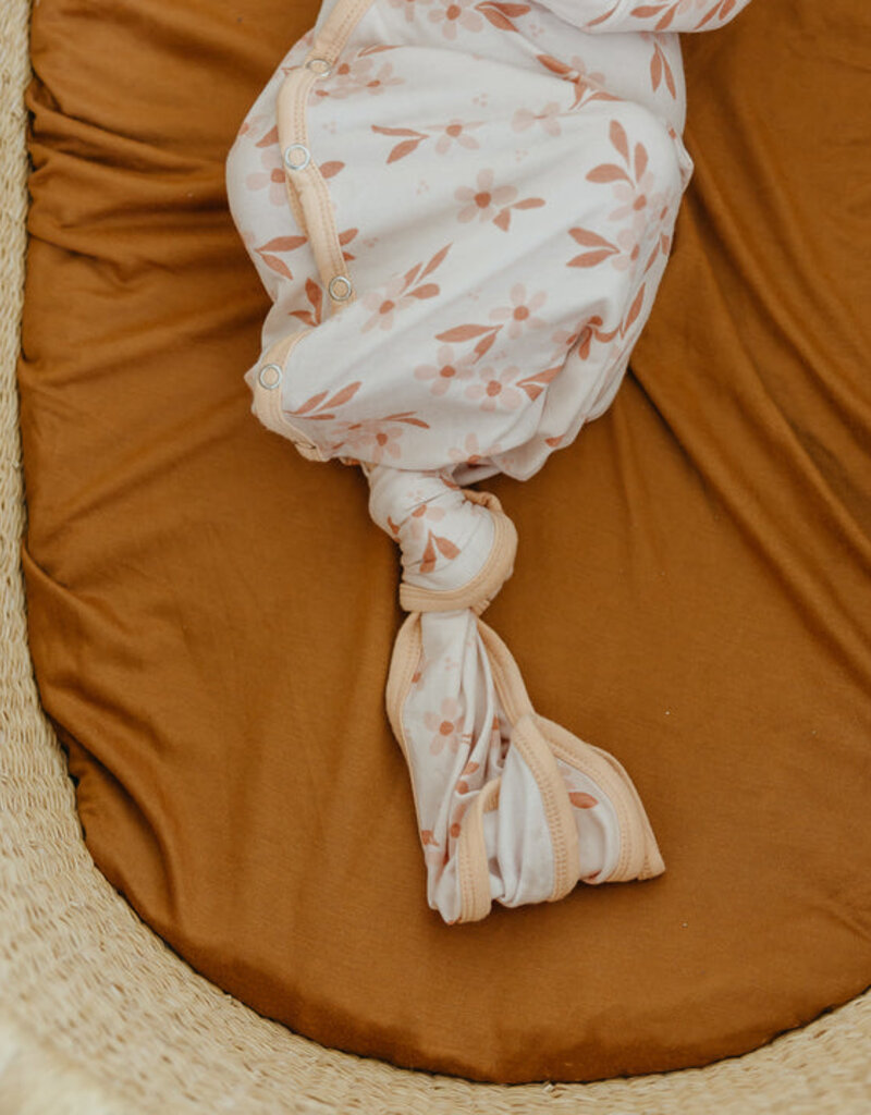 Copper Pearl Newborn Knotted Gown Rue