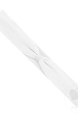 Wee Ones Add a Bow Cotton Jersey Baby Girls Hair Wrap White