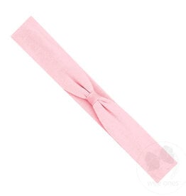 Wee Ones Add a Bow Cotton Jersey Baby Girls Hair Wrap Lt Pink