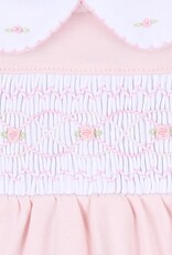 Magnolia Baby Abby Pink Smocked Collared Girl Footie