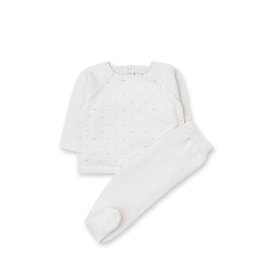 Tecomoabesos SALE Pima Knitted Cardigan w/Pant Celery