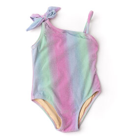 Shade Critters Bunny Shimmer Tie One Shoulder Suit Ocean Ombre