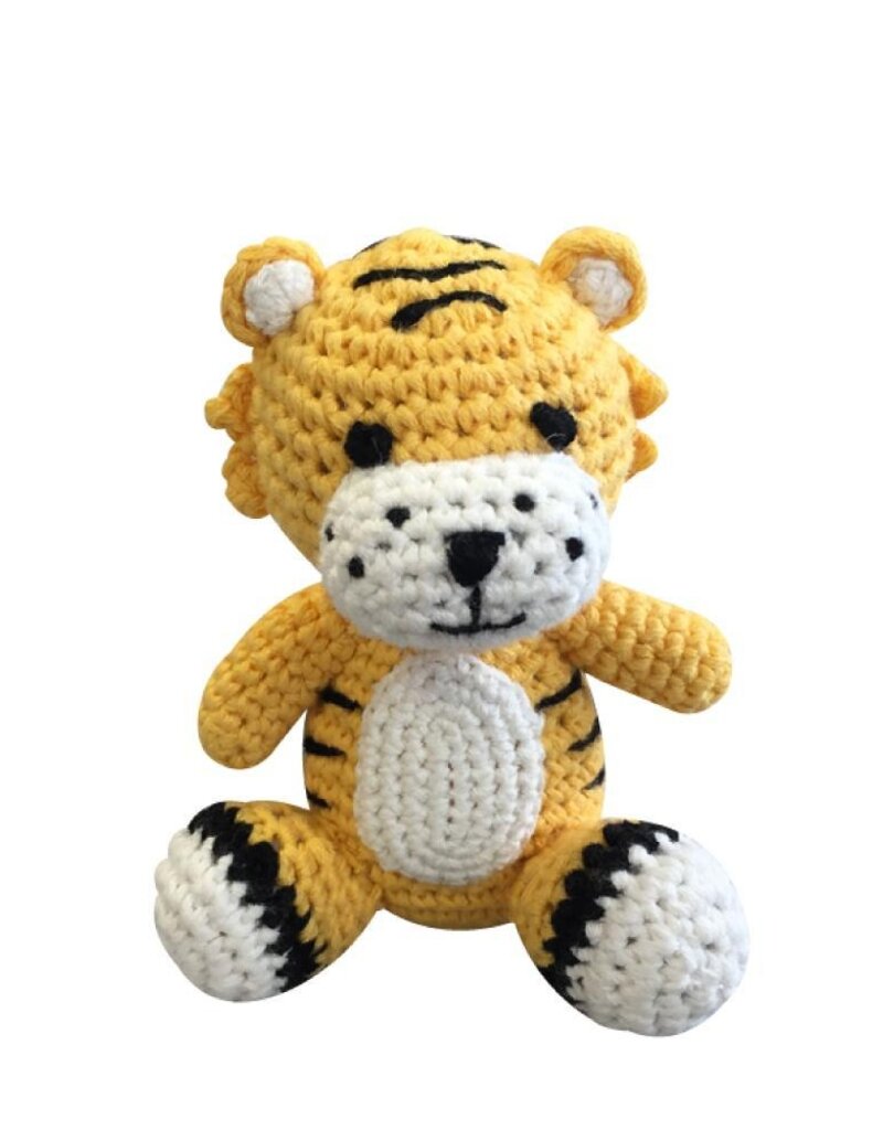 Zubels Tiger Crochet Dimple Rattle