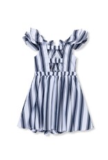 Habitual Kids striped ruffle dress navy