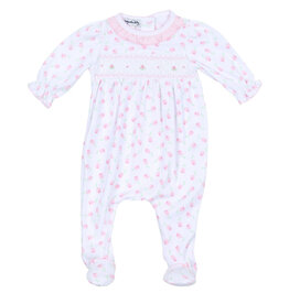 Magnolia Baby Classic Tessa's Smocked Printed Footie Pink