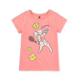 Tea Collection Bunny Tennis Graphic Tee Bubble Gum