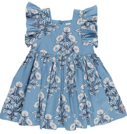 Pink Chicken Elsie Dress Blue Bouquet Floral