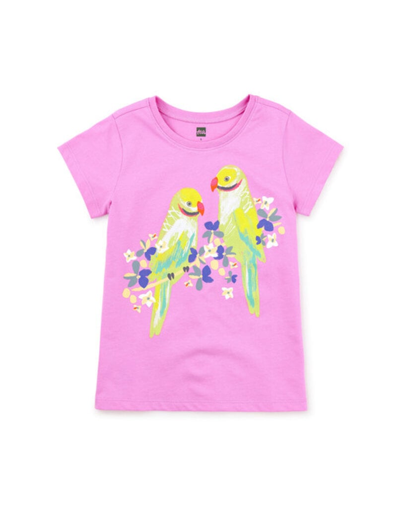 Tea Collection Parrot Pair Graphic Tee Perennial Pink