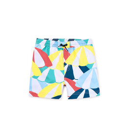 Tea Collection Beach Umbrellas Shortie Swim Trunks