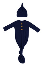 Kyte Baby Knotted Gown w/Hat Navy