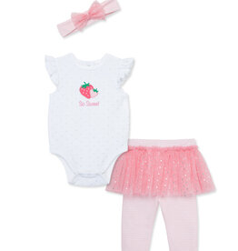 Little Me 3 pc So Sweet Skegging Set