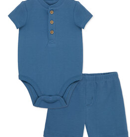 Little Me Blue 2pc Short Set