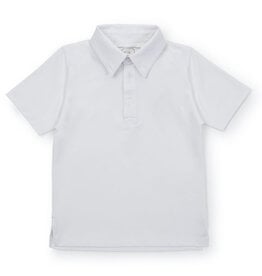 Lila + Hayes Will Performance Polo White
