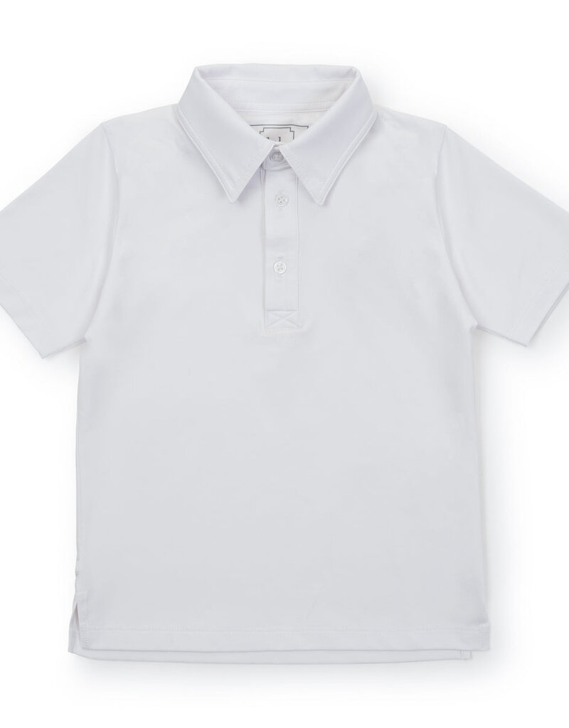 Lila + Hayes Will Performance Polo White