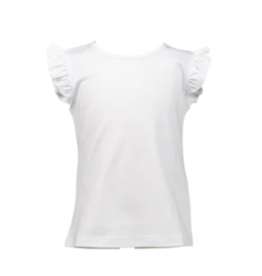 The Proper Peony SALE Flutter Sleeve Girl White Shirt