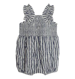 Mabel and Honey Island Breeze Romper Blue Stripe