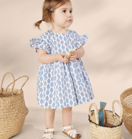 Tea Collection Ruffle Sleeve Baby Dress Suma Bouquet