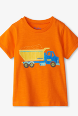 Hatley Kids Dump Truck Graphic Tee Orange