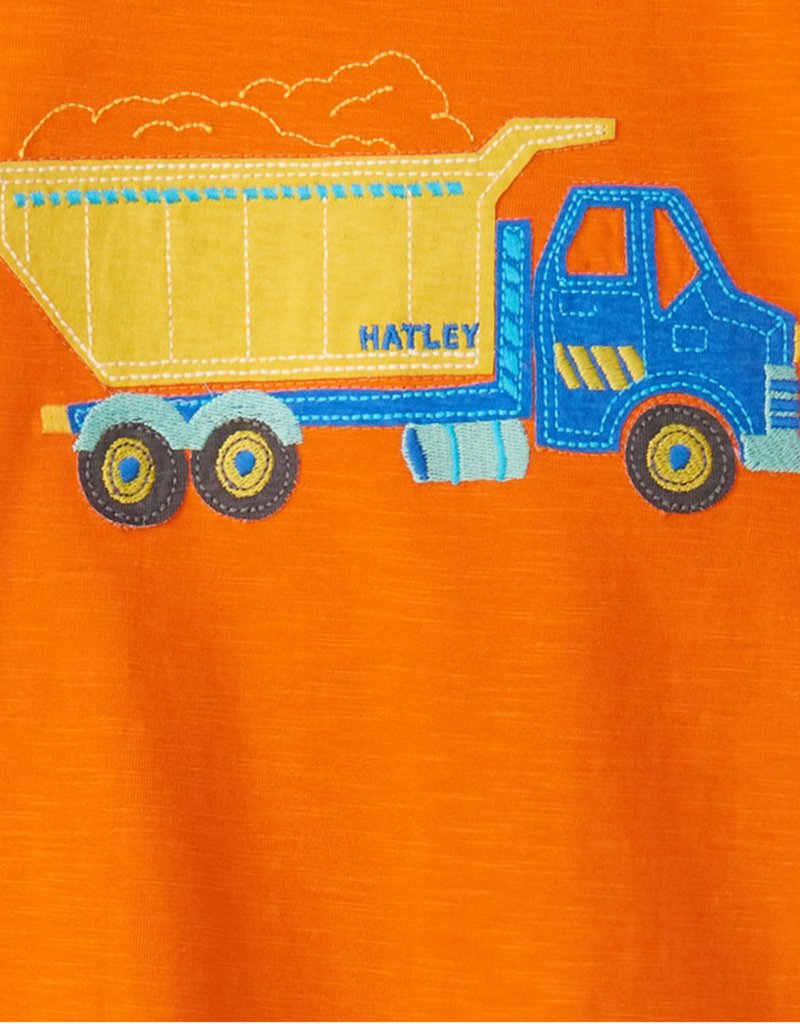 Hatley Kids Dump Truck Graphic Tee Orange