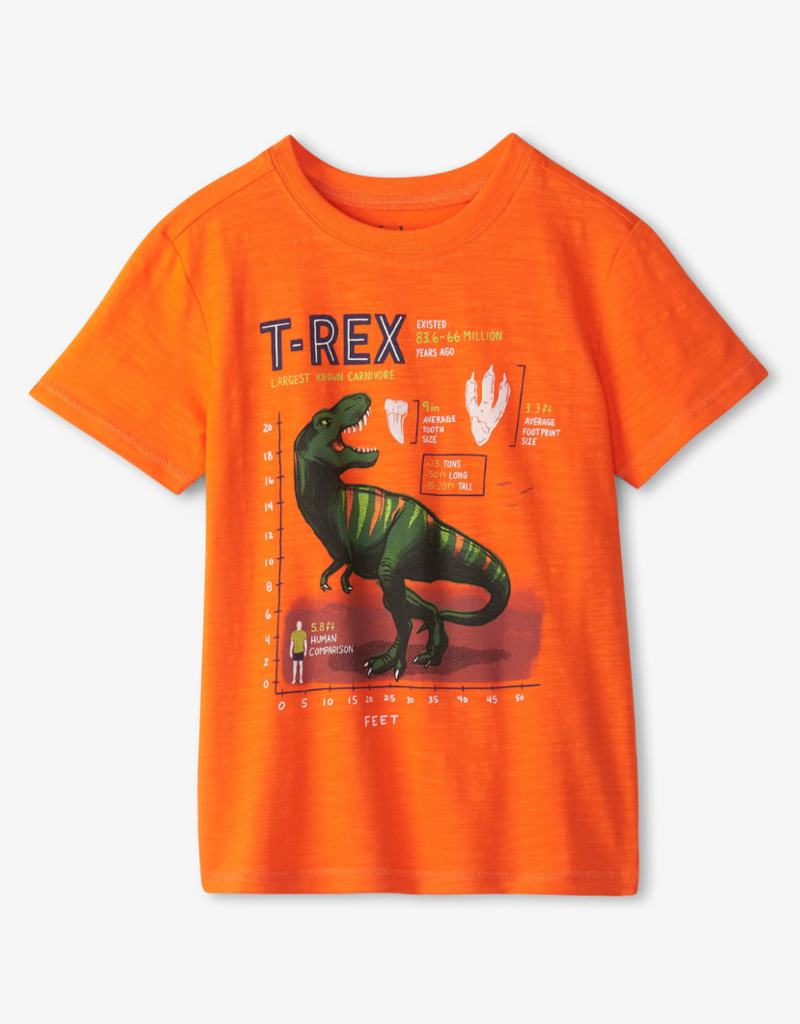 Hatley Kids T Rex Graphic Tee Orange Tiger
