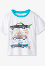Hatley Kids Crazy Cars Slouchy Tee White