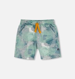 Deux par Deux SALE. Printed Foliage Jungle Organic Jersey Short