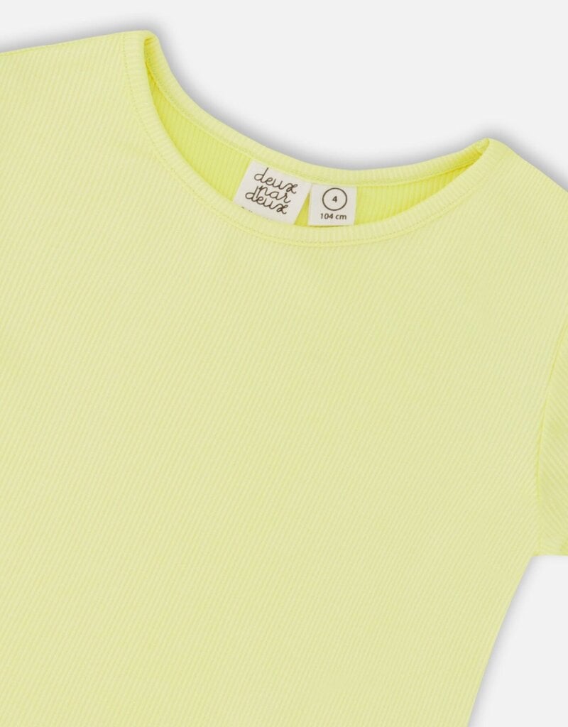 Deux par Deux Bright Rib T-Shirt Limeade