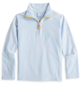 bella bliss Blue Candy Striped Jersey Half Zip