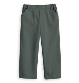 bella bliss Leaf Green Stretch Twill Faux Zip Pant