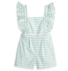 bella bliss Blanche Romper Green Ticking