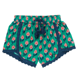 Pink Chicken millie short green ikat floral