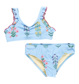 Pink Chicken claire bikini blue bell field floral