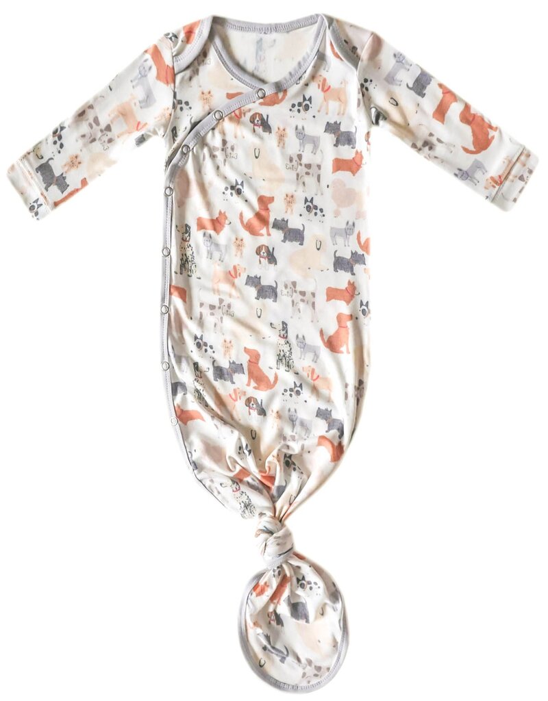 Copper Pearl Newborn Knotted Gown Rufus