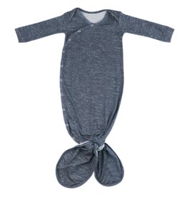 Copper Pearl Newborn Knotted Gown Denim