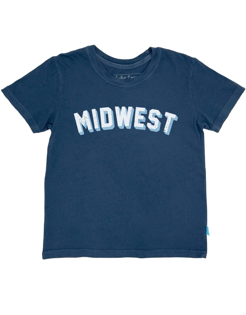 Feather 4 Arrow MIDWEST NAVY VINTAGE TEE