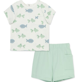 Little Me Fish 2pc Short Set