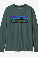 Patagonia Kids L/S Regenerative Organic Cotton P-6 T-Shirt Nouveau Green