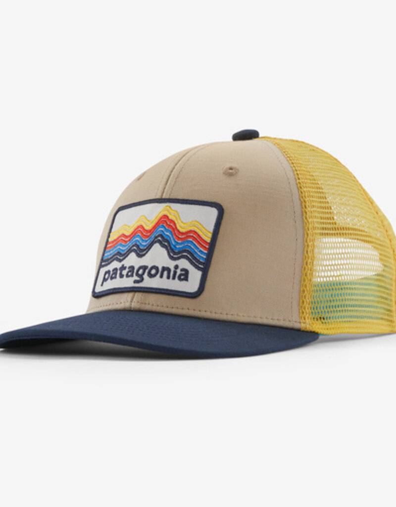 Patagonia Kids Trucker Hat Ridge Rise Stripe Oar Tan RITN