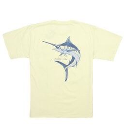 Properly Tied Blue Marlin S/S Tee Light Yellow