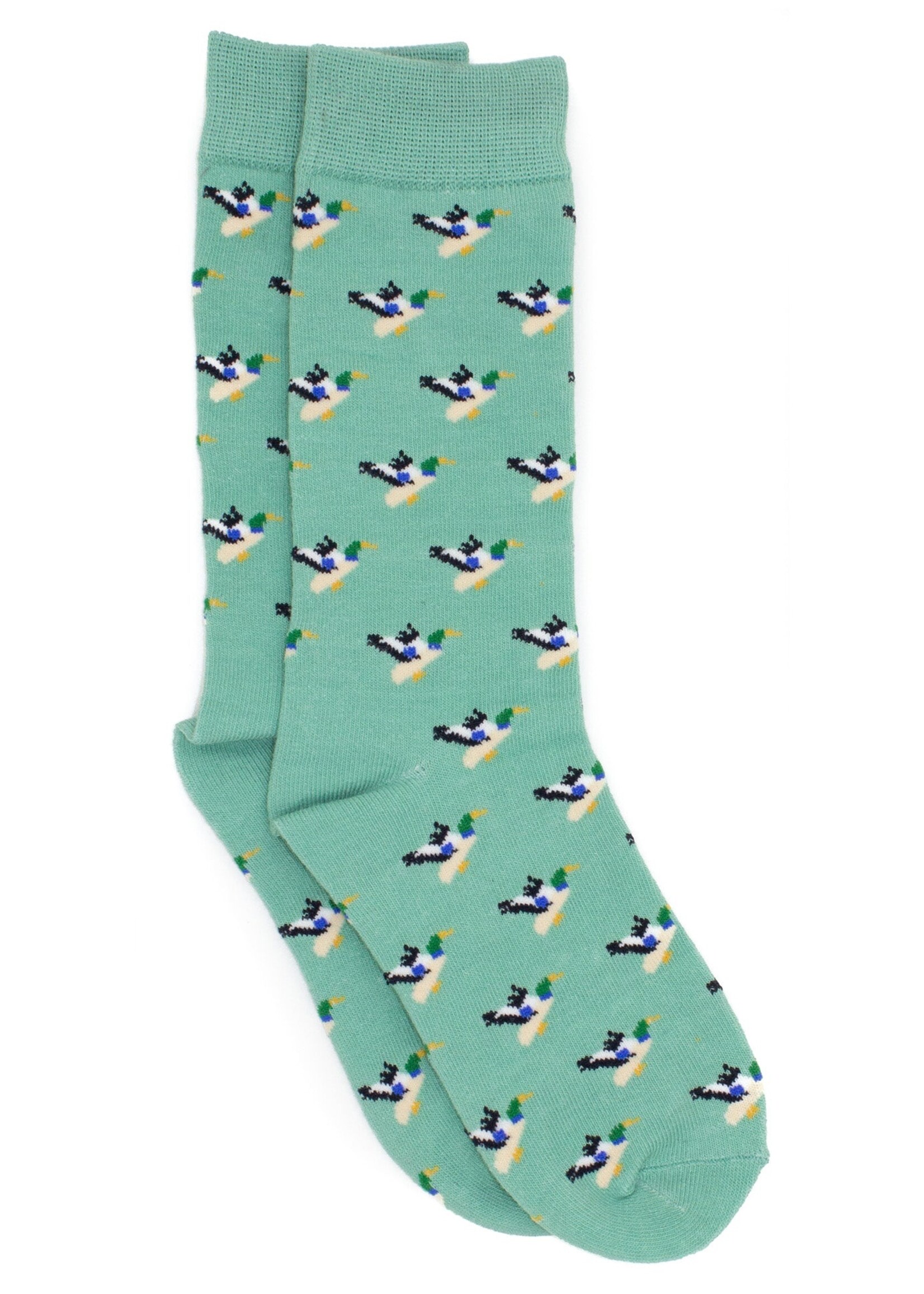 Properly Tied Lucky Duck Sock Breaking Water