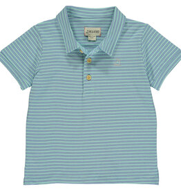 Me & Henry Aqua/Blue Starboard Stripe Polo